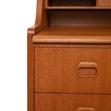 Secrétaire scandinave avec étagère escamotable, années 1960