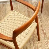 Mid century teak dining chairs by Niels O. Møller for J.L. Moller, Model 56, Set of 4,Denmark, 1950s