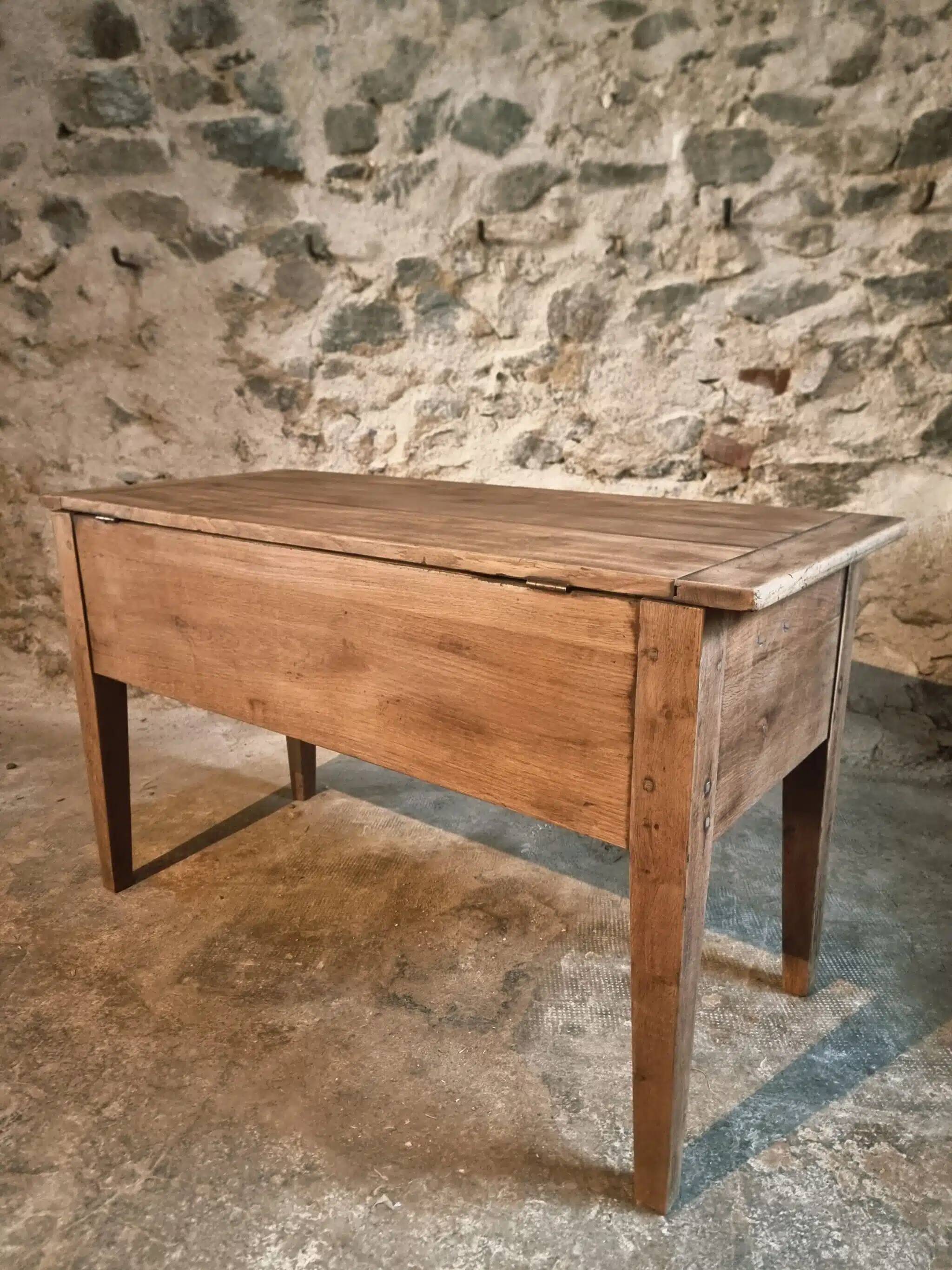 Ancien pétrin français en chêne, XIXe siècle