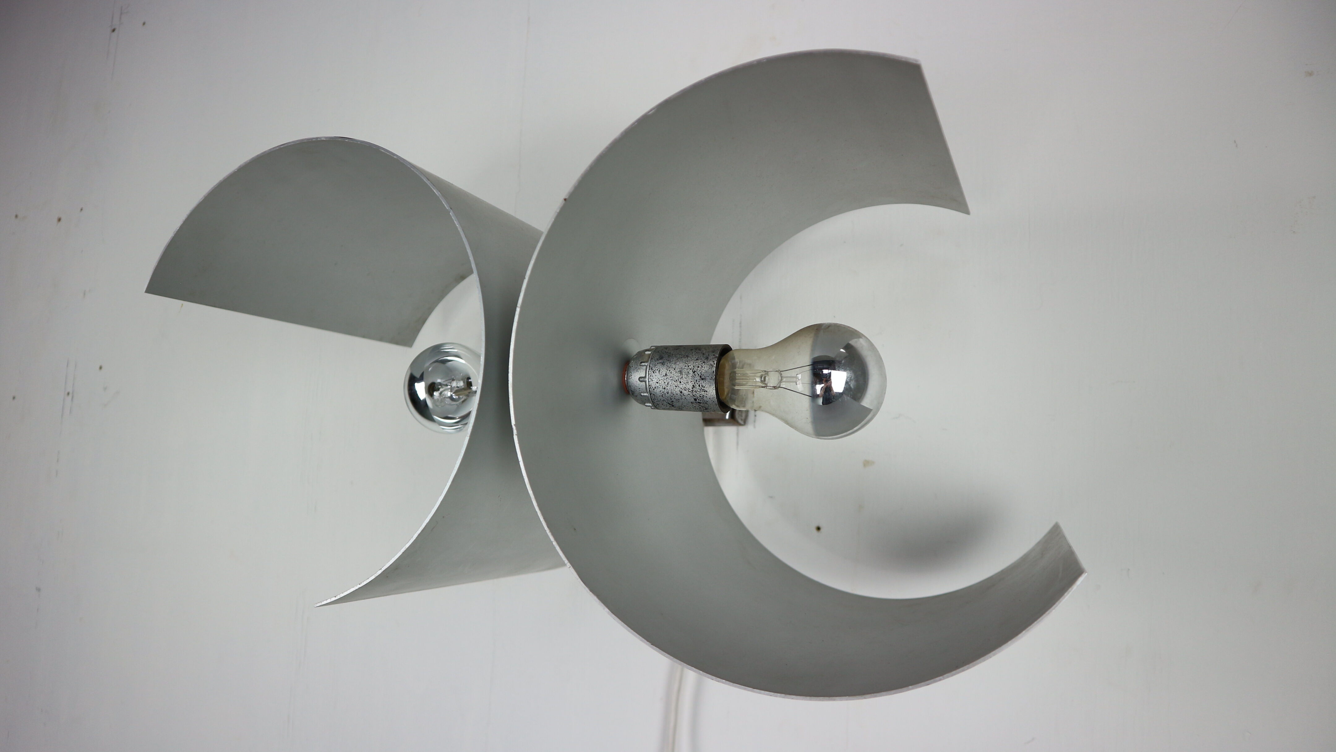 Giuliano Cesari Silver Wall Adjustable Lamp for Nucleo Sormani, 1960 Italy
