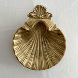 Vintage bronze shell ashtray