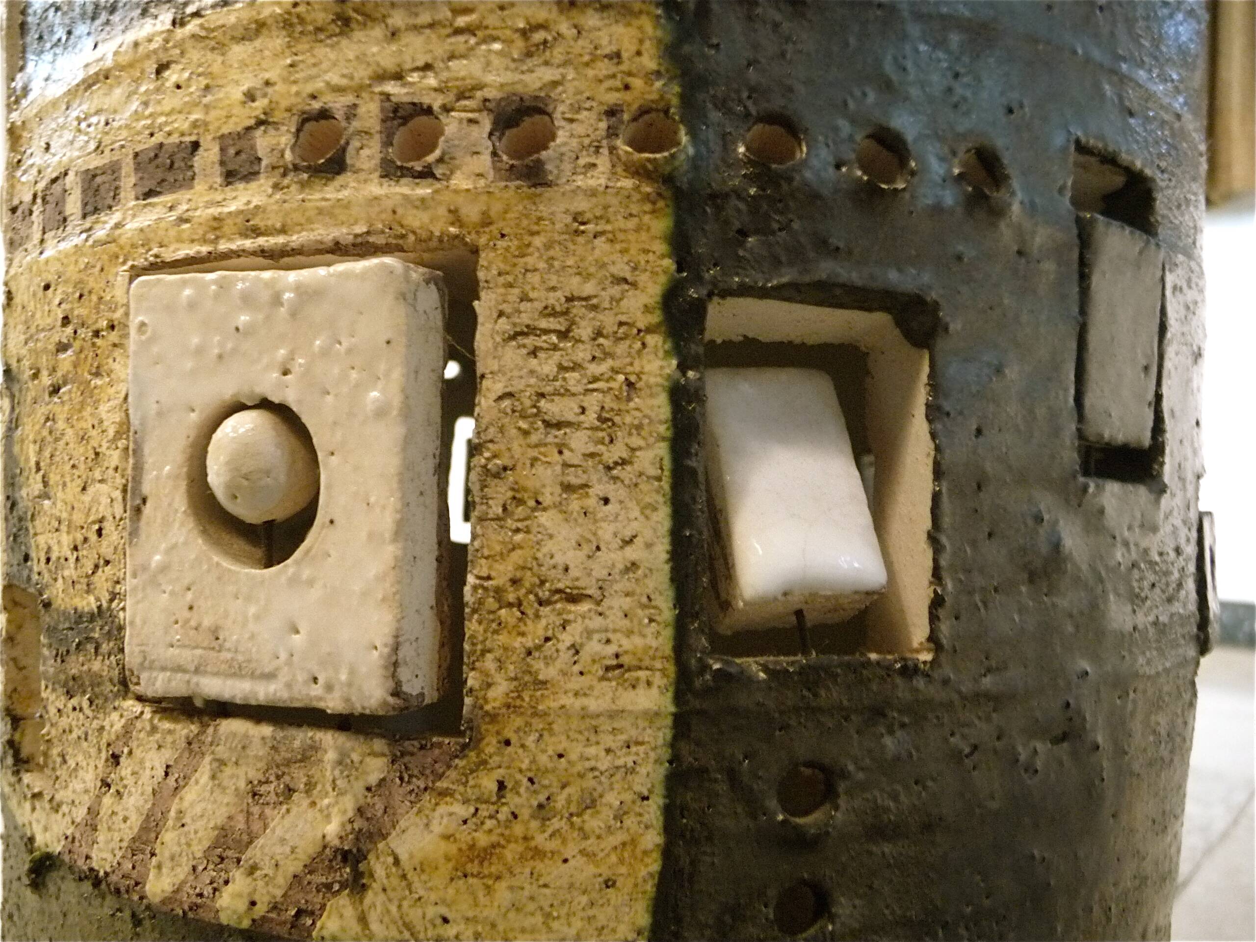 Set of 2 Ceramic Large Floor or Table Lamps by Georges Pelletier for Accolay, France 1960s