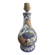 Table lamp in Gien earthenware - "Peacock" decor hand-painted