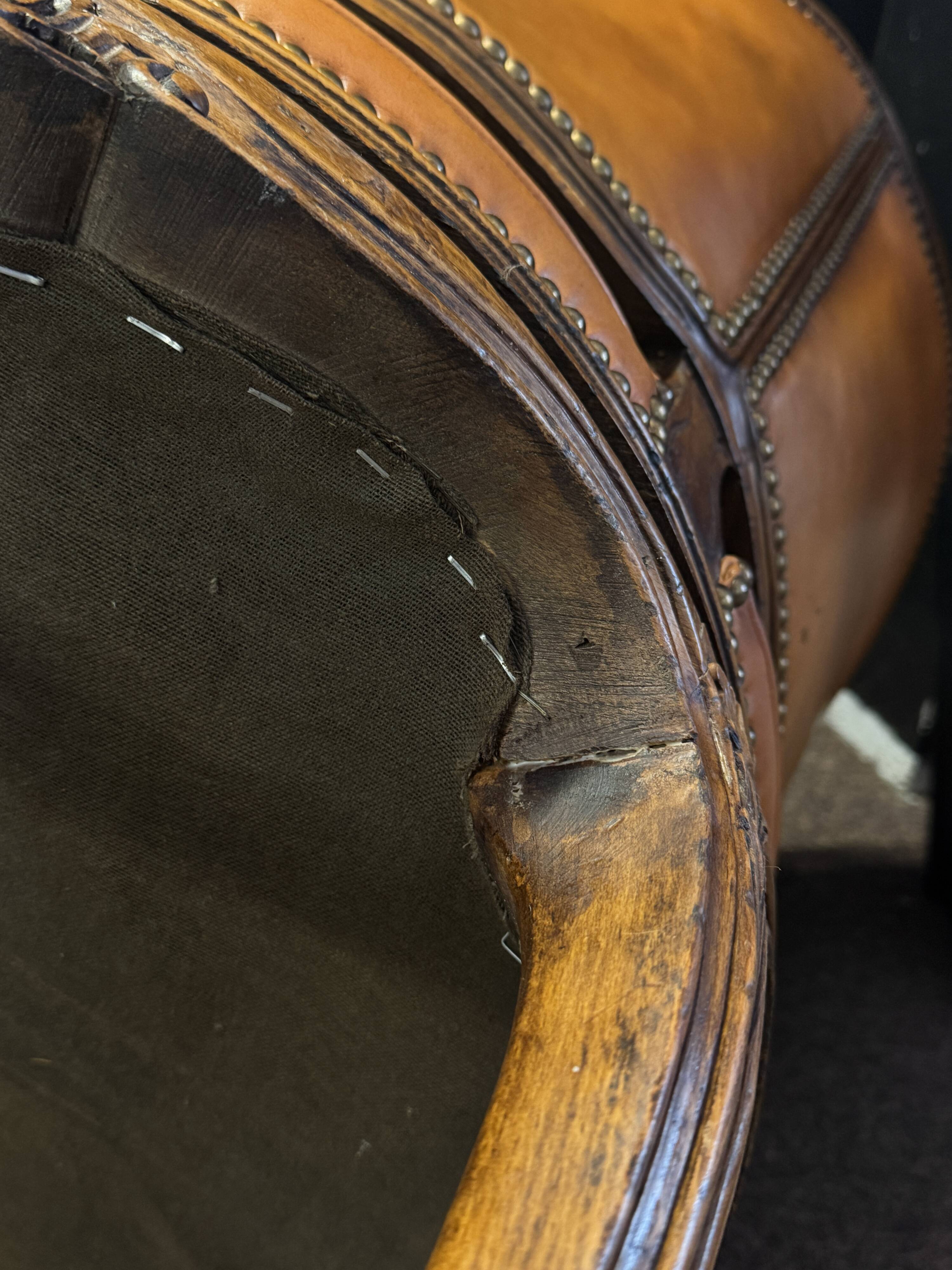 Fauteuil de bureau tournant style Louis XV