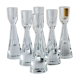 6 small glass candle holders by Bent Severin for Holmegaard