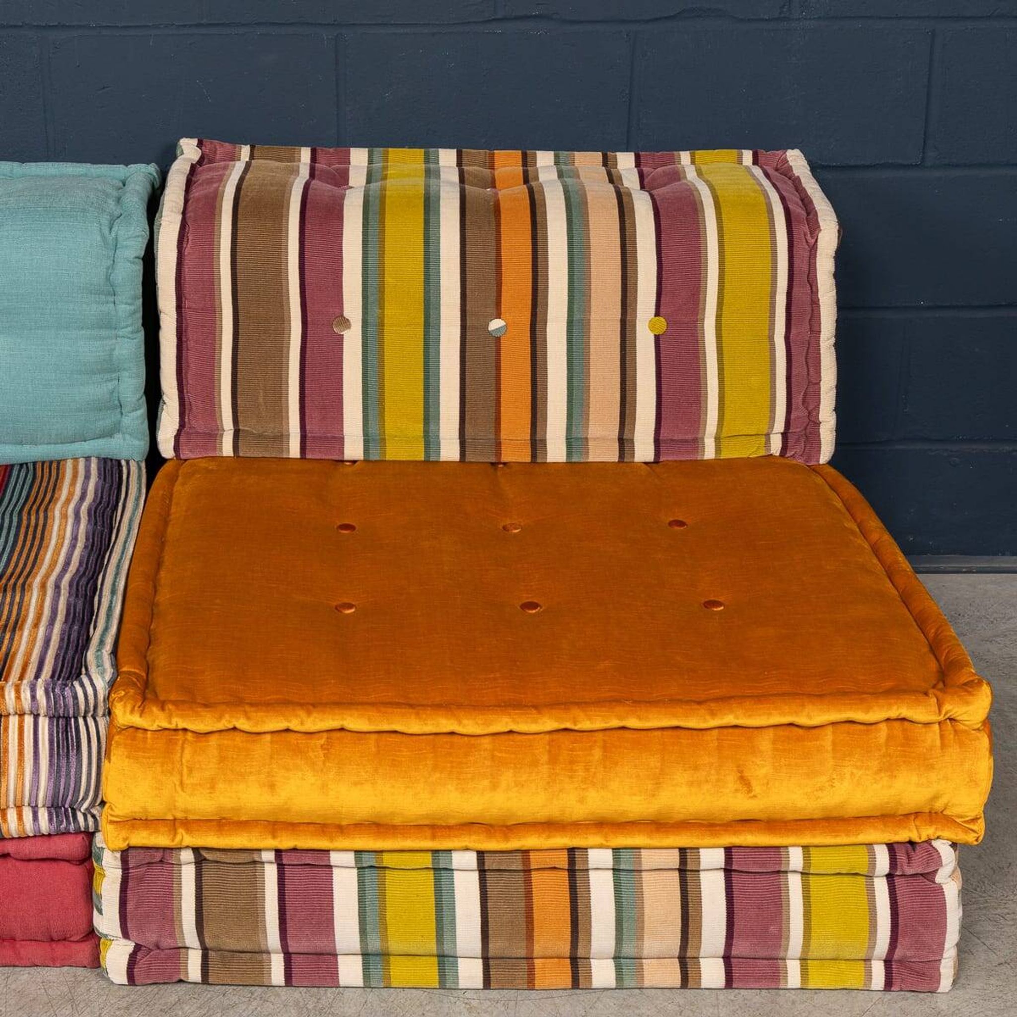 21stc "mah jong" sectional sofa by hans hopfer for roche bobois, france c.2