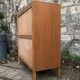 Vintage chest of drawers with compass feet, oak, original patina, 1950s