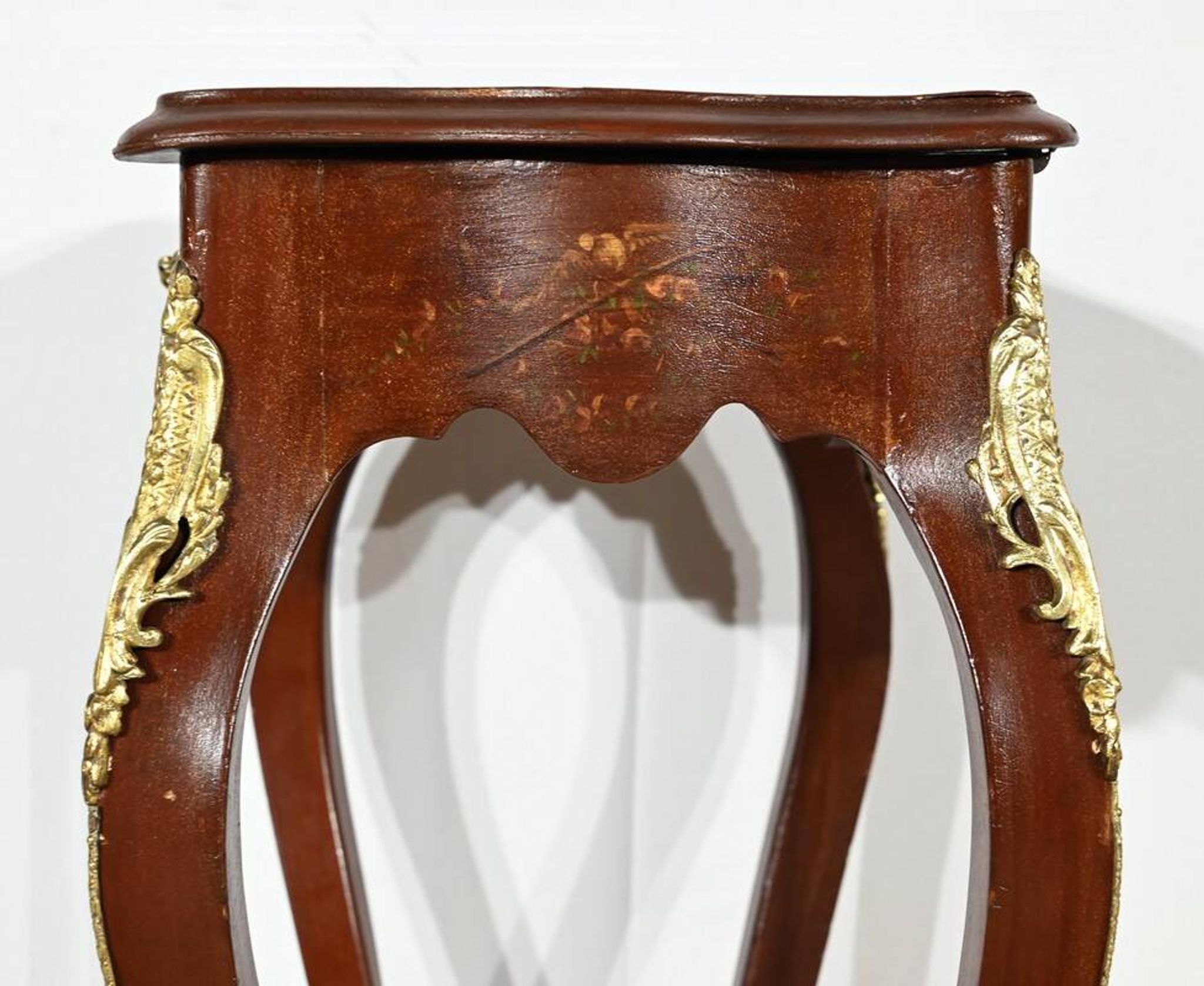 Small Table in Lacquered Wood, Louis XV Style – Late 19th Century