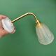 Curved tulip vintage Art Deco wall light in frosted glass