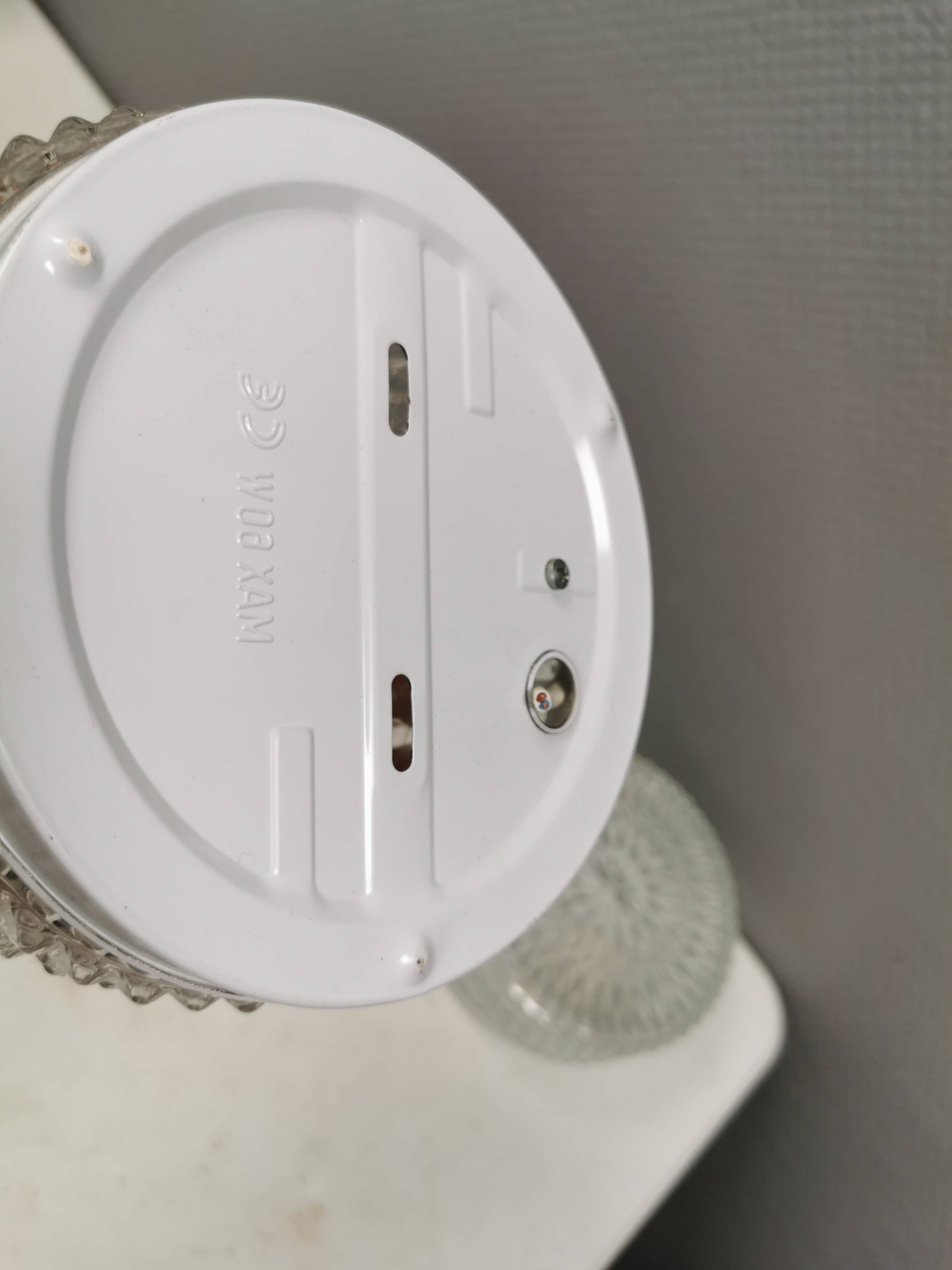 Two beautiful ceiling lights with crystal glass shades. Denmark 1980s