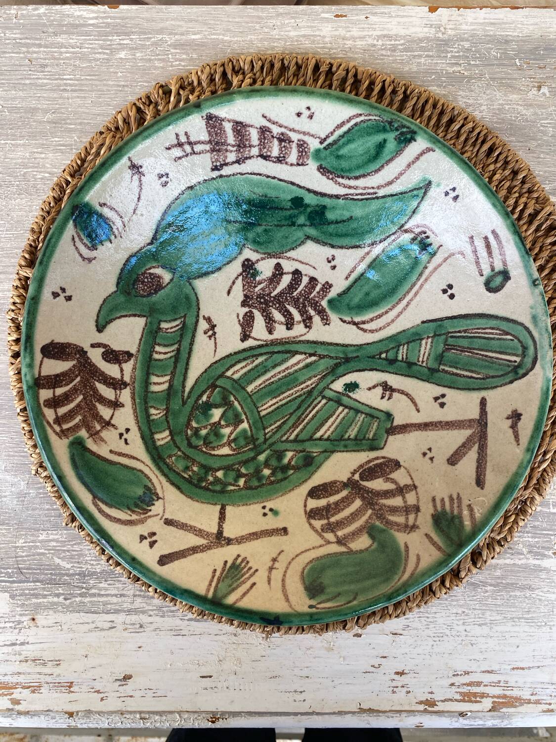 Large dish signed Domingo Punter