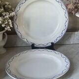 Pair of round dishes Boch La Louvière circa 1900