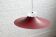 Danish red metal and opal plastic pendant lamp, 1960s