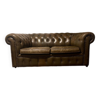 Leather chesterfield sofa