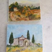 2 peintures sur toile