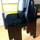 Ensemble de 3 chaises chaises universal  4868/69 Joe Colombo 1974
