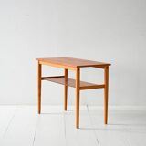 Vintage Scandinavian coffee table 1950s in beech and teak