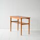 Vintage Scandinavian coffee table 1950s in beech and teak