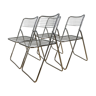 4 chrome chairs by Niels Gammelgaard, Ted Net model