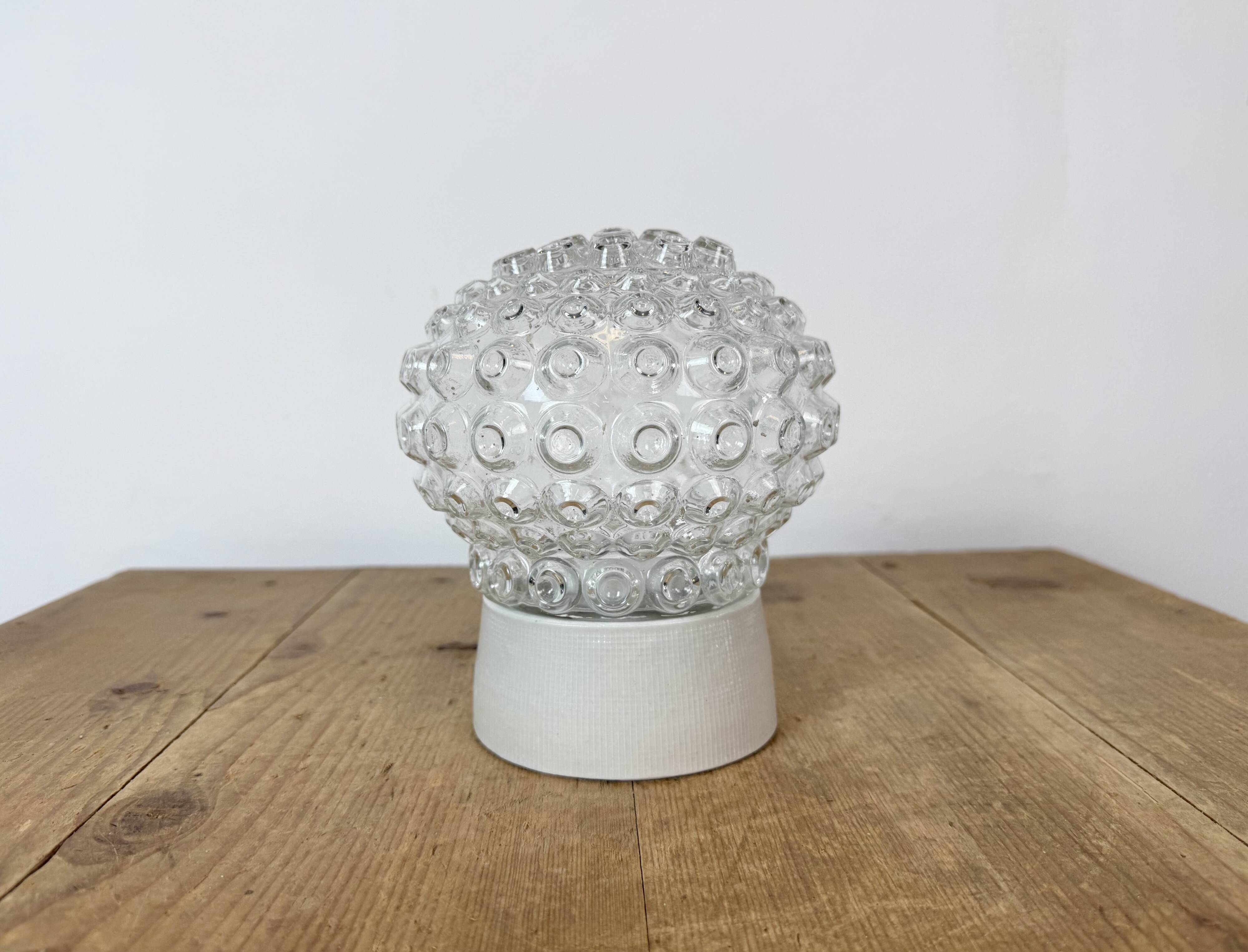 Vintage White Porcelain Ceiling Light, 1970s