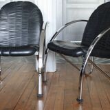 Pair of modernist Plichaise armchairs
