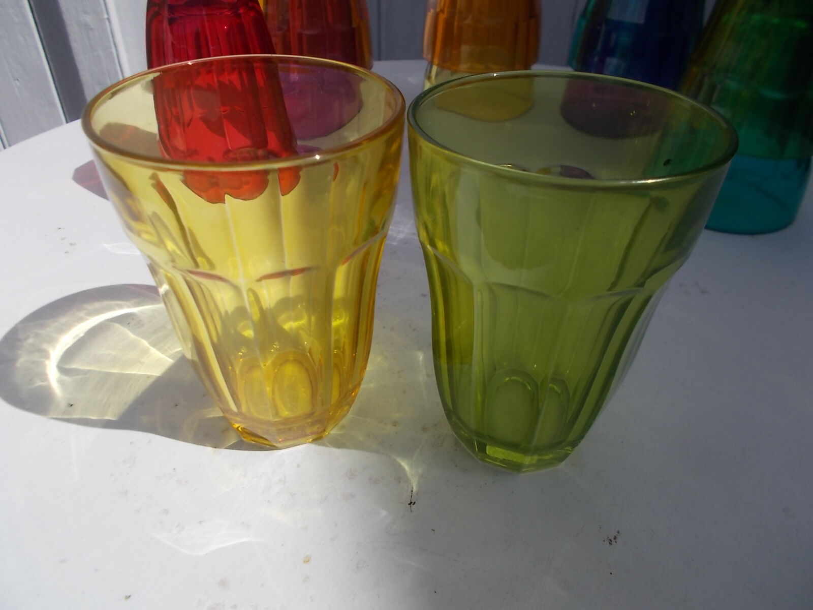 Set 11 colored glasses