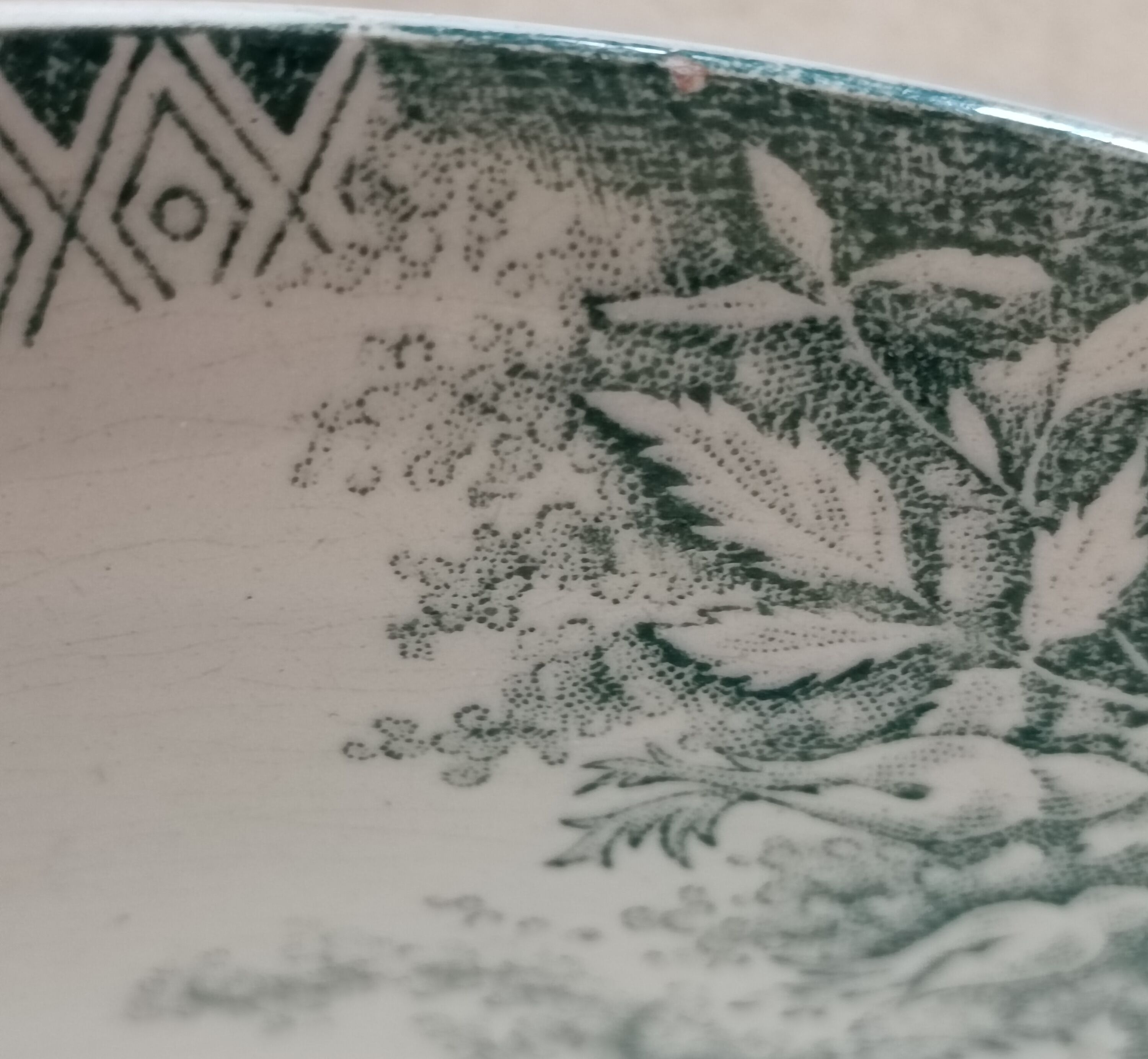 Old bowl in iron earth Saint Amand