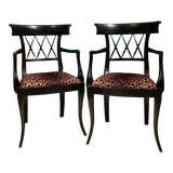 Pair of neo-etruscan armchairs