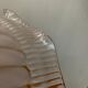 Vintage lampshade pendant lamp in white glass and transaparent
