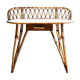 Bureau coiffeuse en rotin des années 1960/70