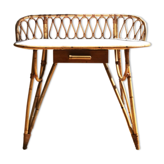 Office - rattan dressing table from the 1960s/70s