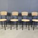 Chaises de salle à manger vintage en osier, années 1980 - lot de 4