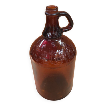 Ancienne Bouteille Dame Jeanne CLOROX Verre Marron Vintage #A941