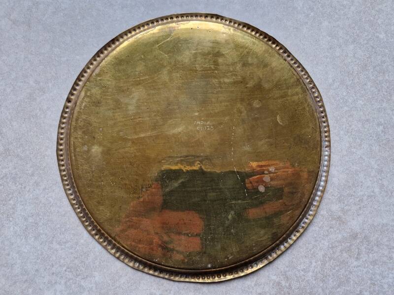 Ancient plate made of copper or brass - India
