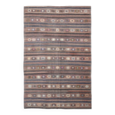 Tapis kilim persan fait main marron 6x9, 187x286 cm
