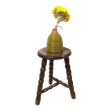 Tripod wooden stool turned