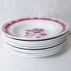 9 assiettes creuses FB Digoin rose