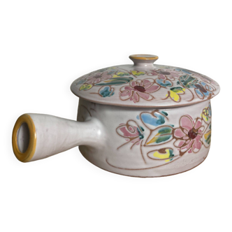 Saucepot soup pot in ceramic Vallauris 1970