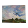 Oil on canvas sky