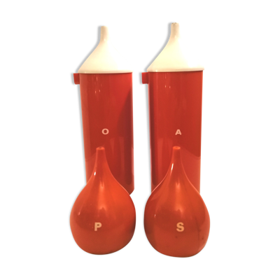 Service à condiments design Luigi Massoni pour Guzzini