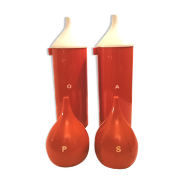 Service à condiments design Luigi Massoni pour Guzzini