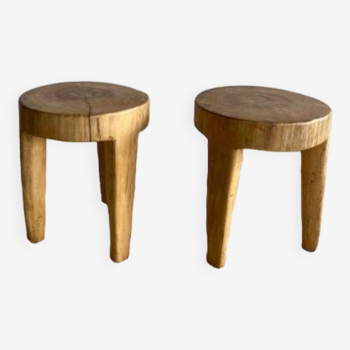 pair of stools signed Mauro Mori