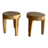 pair of stools signed Mauro Mori