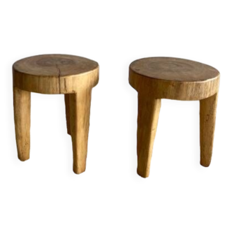 pair of stools signed Mauro Mori