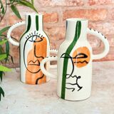 Taboukalt Oudm orange artisanal vase