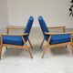 Pair of blue armchairs by Jiri Jiroutek for Interier Praha, 1960