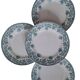 Set of 4 antique ironstone plates from Saint-Amand, "Jane" model.