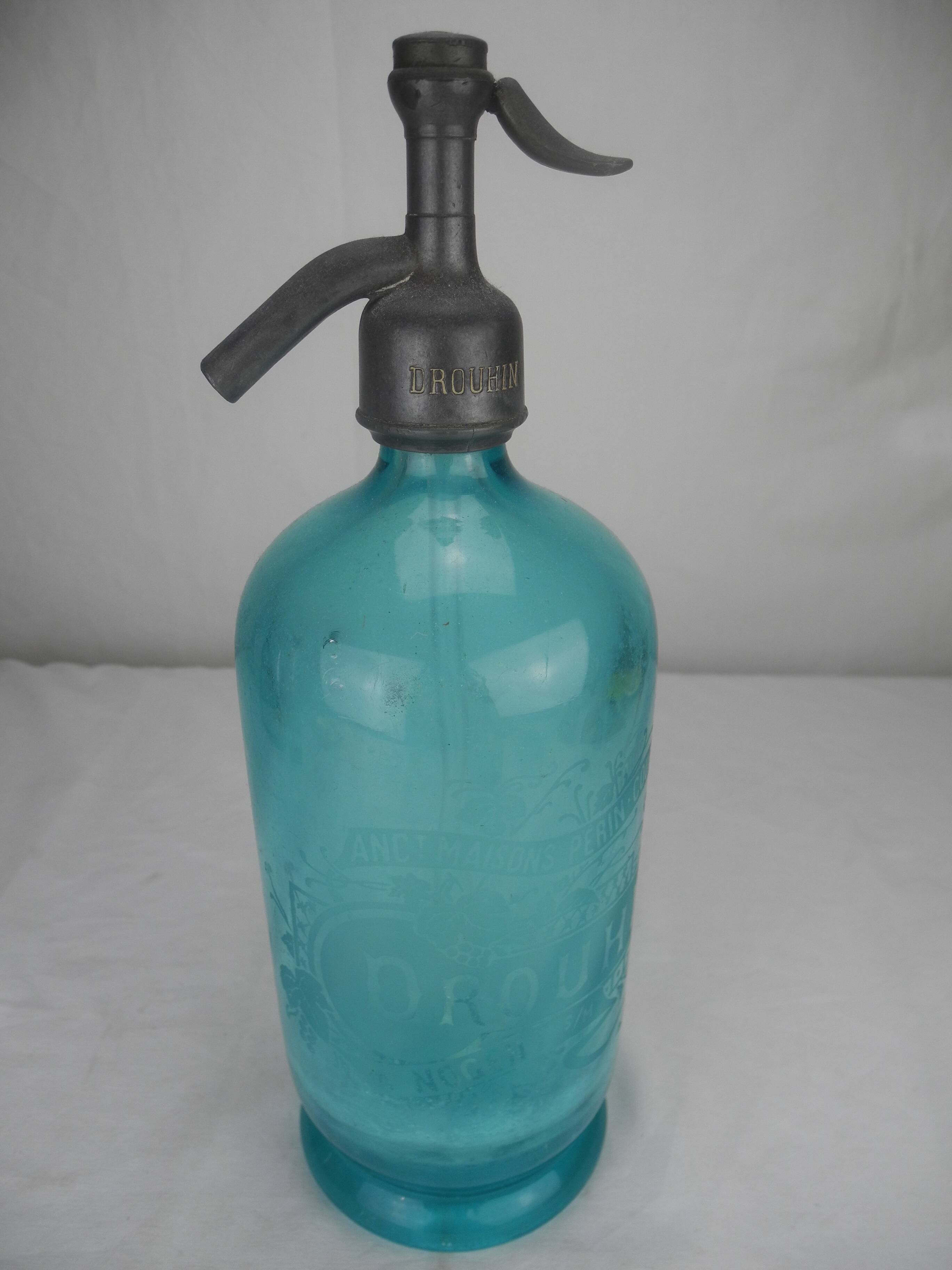 ancienne bouteille siphon eau seltz Drouhin antique french bottle