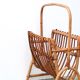Bamboo and rattan magazine rack, 1950s