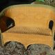 Sofa bench rattan and wicker vintage 1970